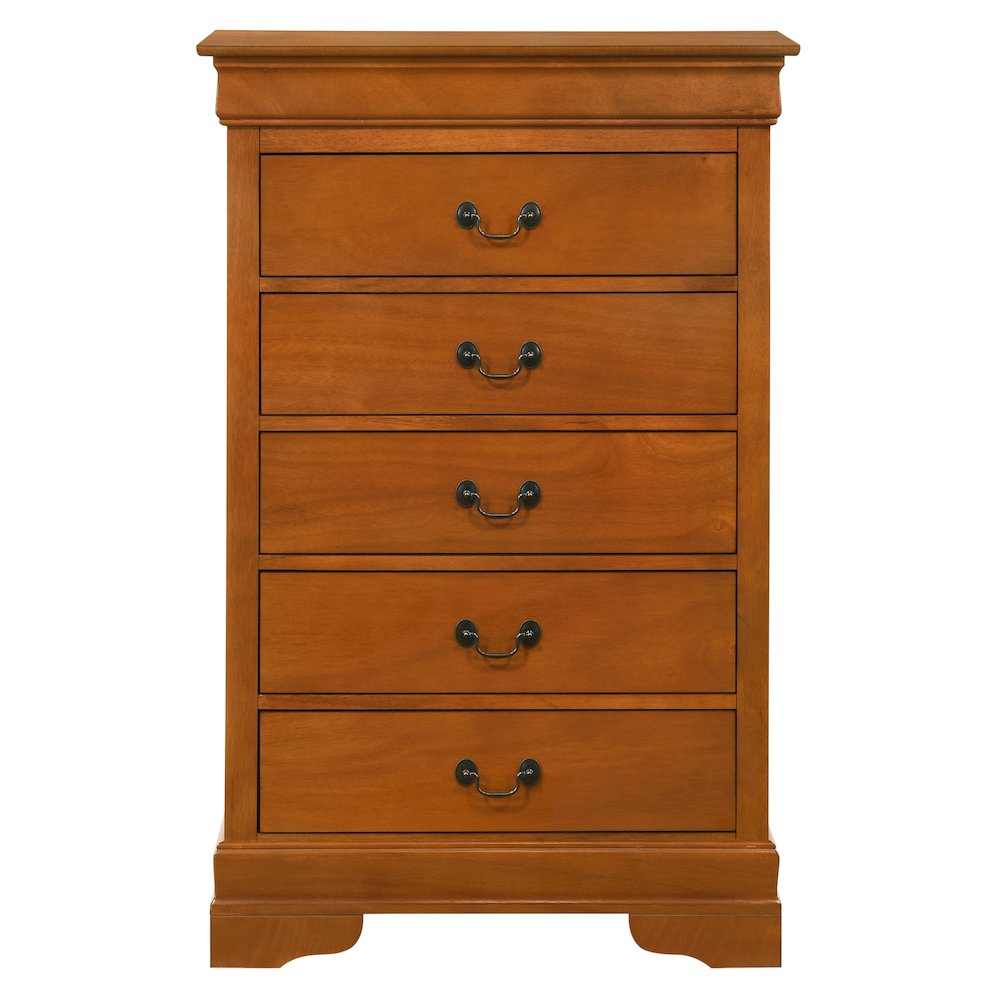 Glory Furniture LouisPhillipe Chest in Oak Color. Picture 2