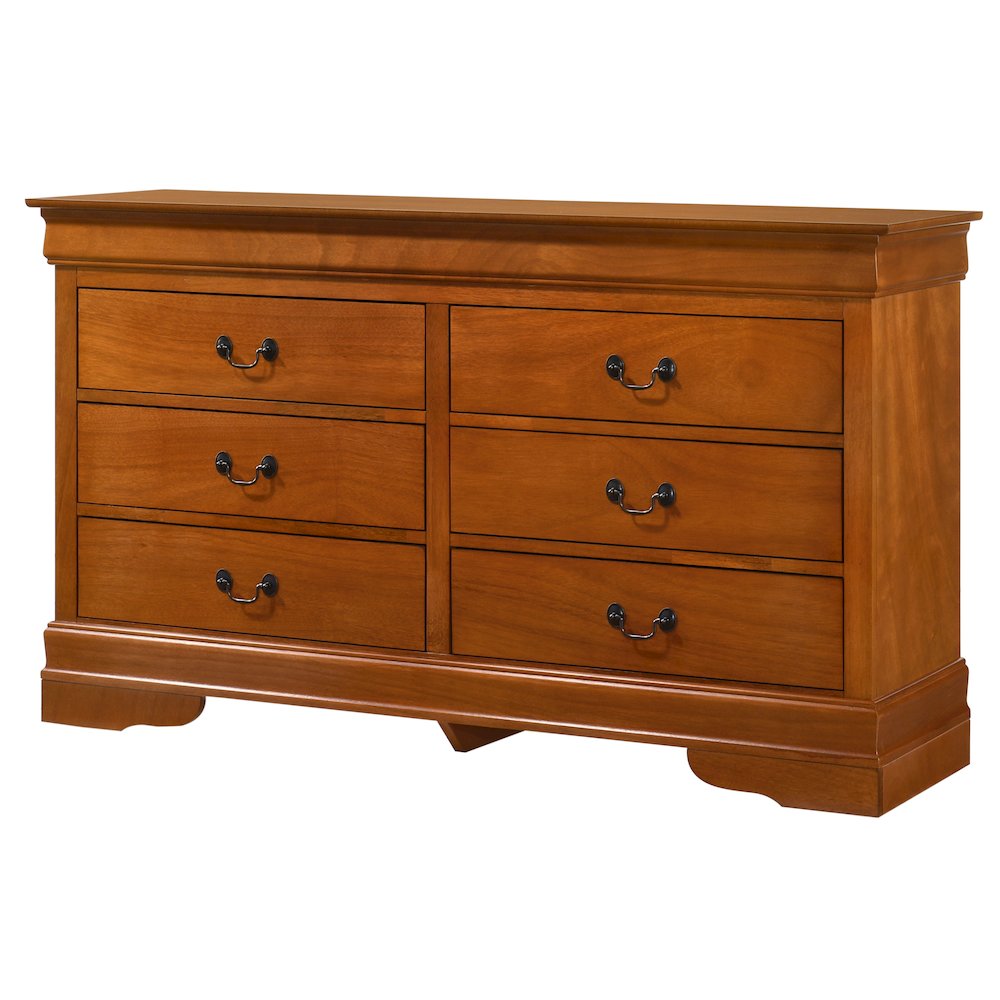 Glory Furniture LouisPhillipe Dresser in Oak Color. Picture 1