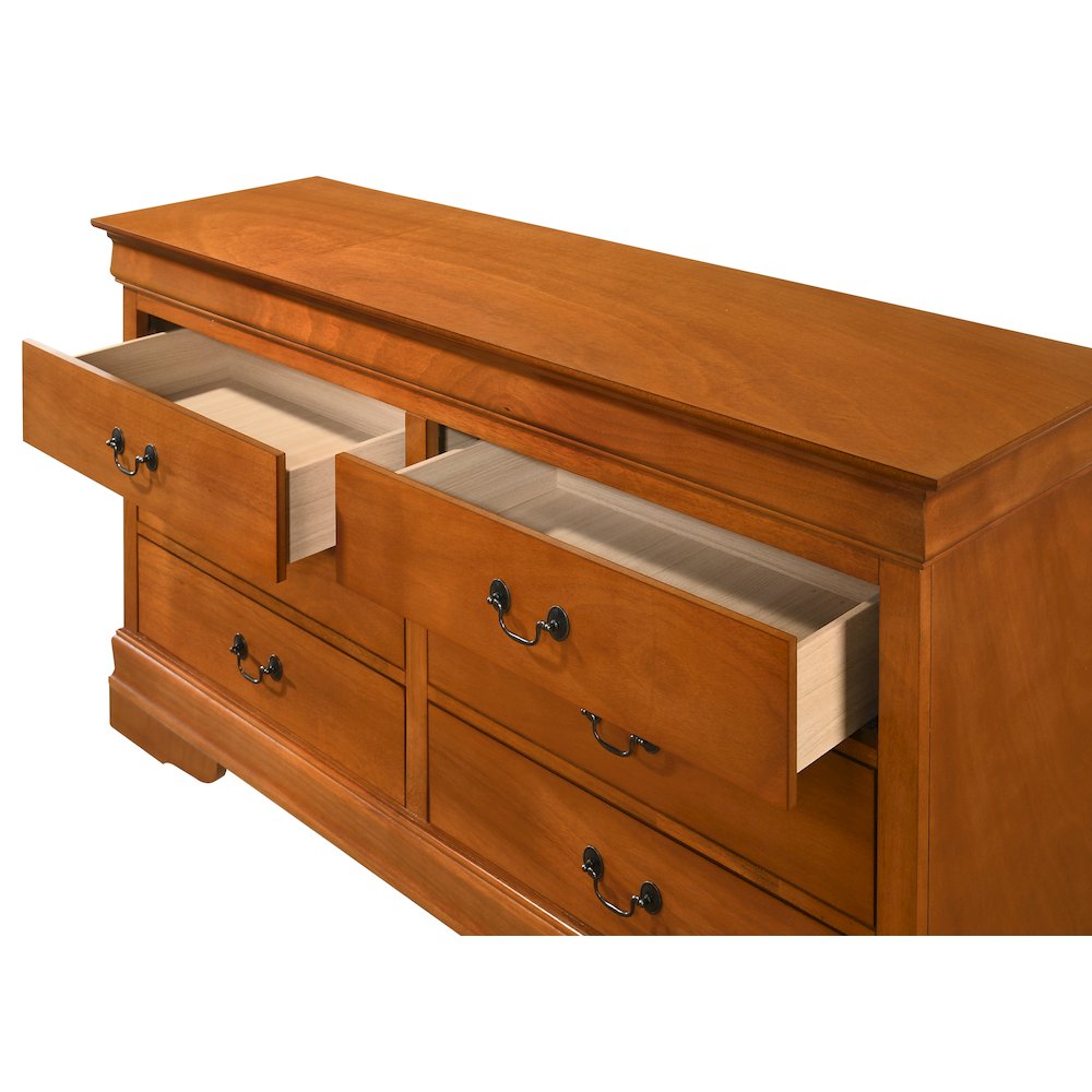 Glory Furniture LouisPhillipe Dresser in Oak Color. Picture 4