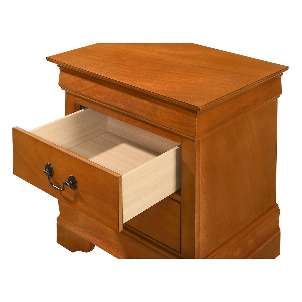 Glory Furniture LouisPhillipe Night Stand in Oak Color. Picture 3