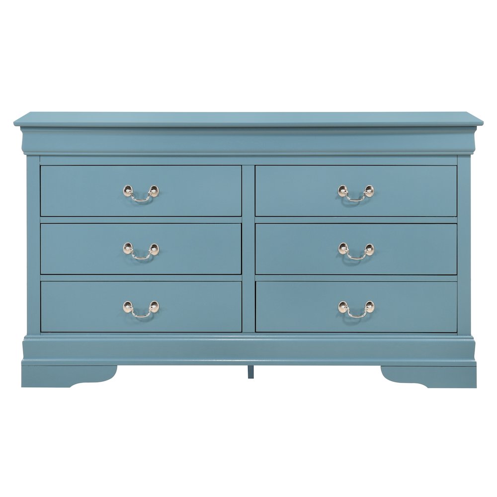 Glory Furniture LouisPhillipe Dresser in Teal Color. Picture 2
