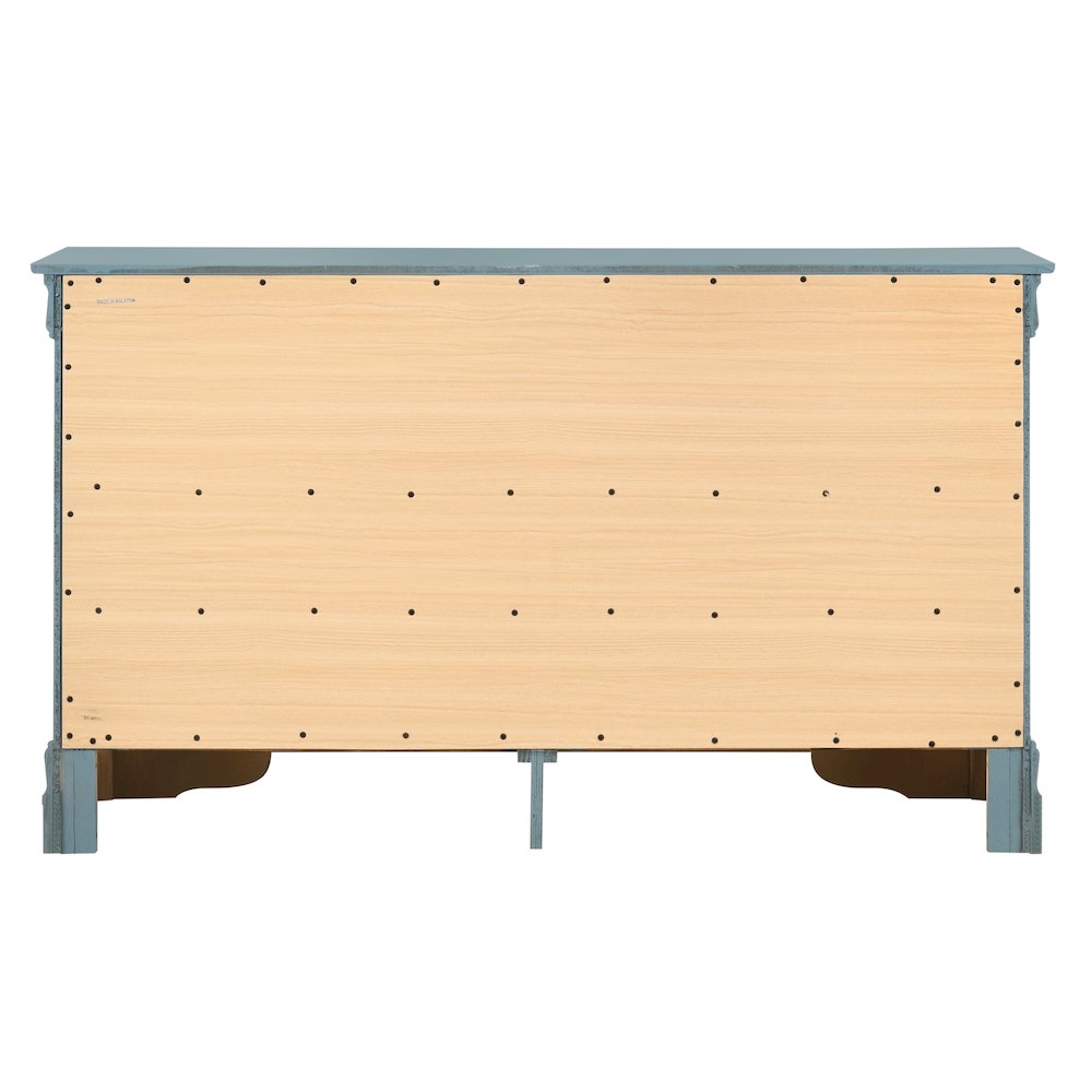Glory Furniture LouisPhillipe Dresser in Teal Color. Picture 3