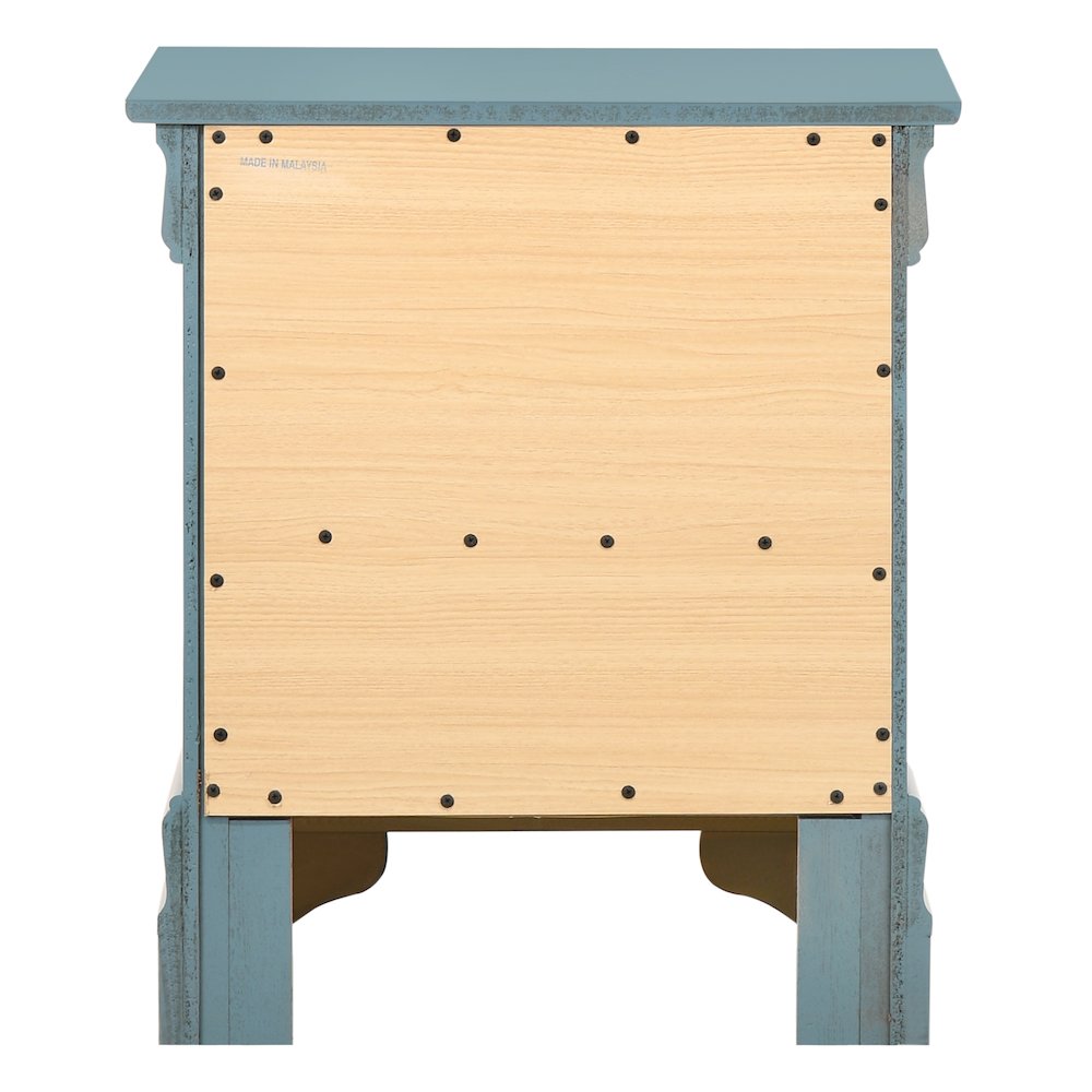 Glory Furniture LouisPhillipe Night Stand in Teal Color. Picture 4