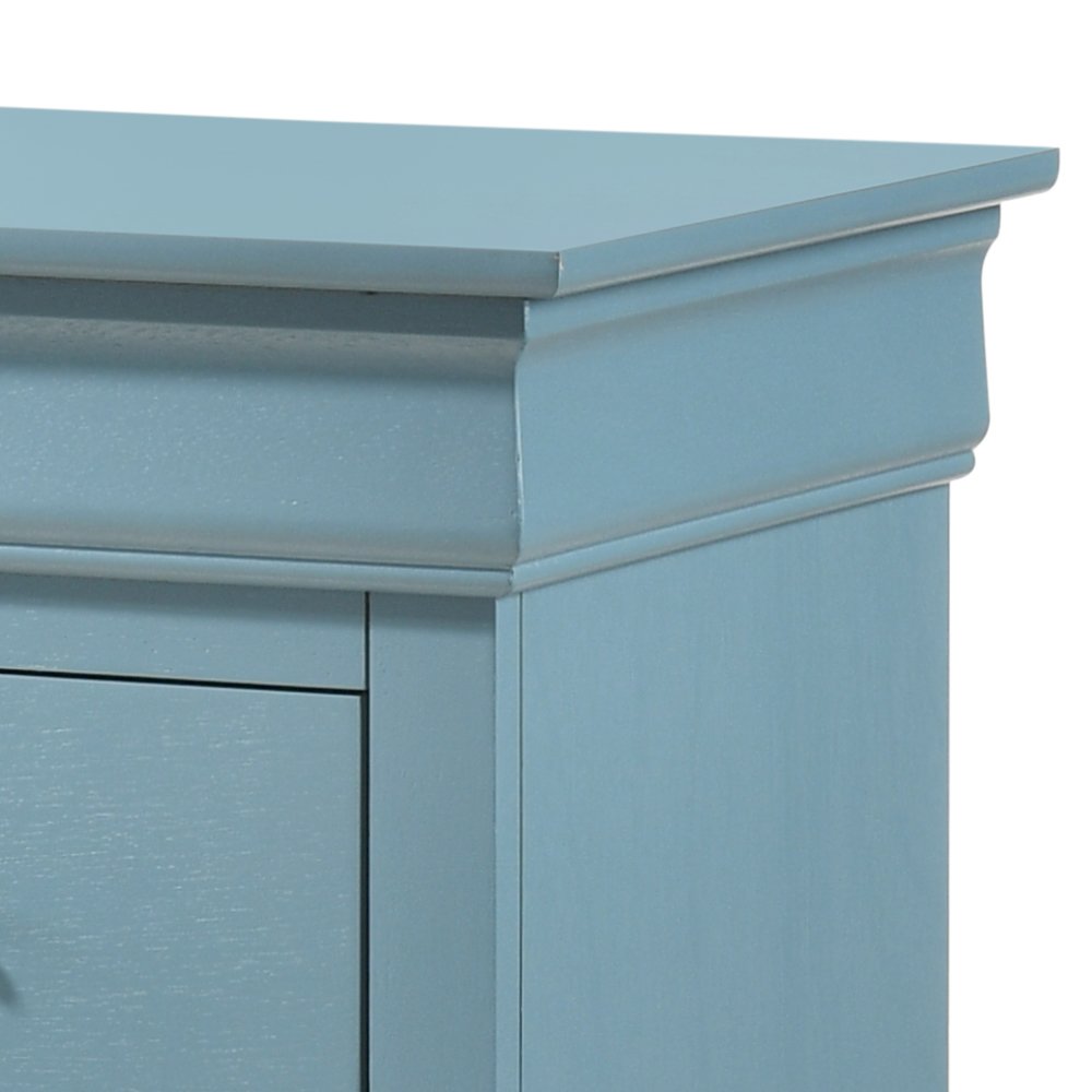 Glory Furniture LouisPhillipe Night Stand in Teal Color. Picture 6