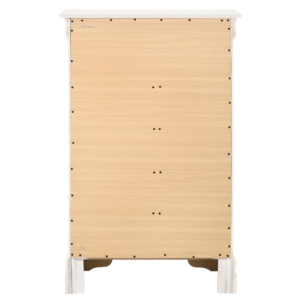 Glory Furniture LouisPhillipe Chest in White Color. Picture 4