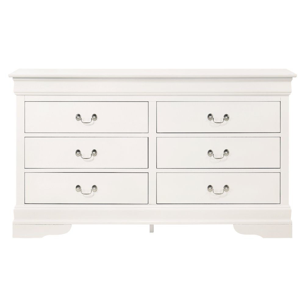Glory Furniture LouisPhillipe Dresser in White Color. Picture 2