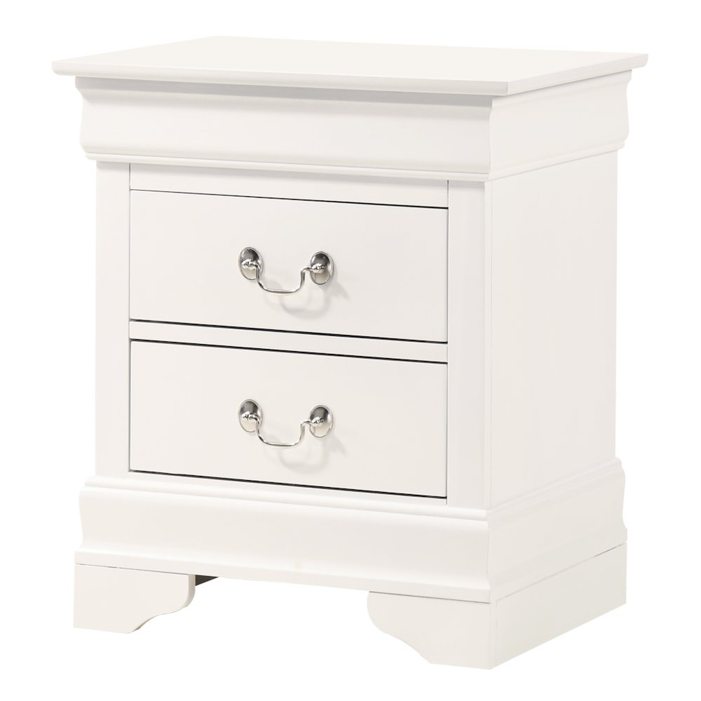 Glory Furniture LouisPhillipe Night Stand in White Color. Picture 1