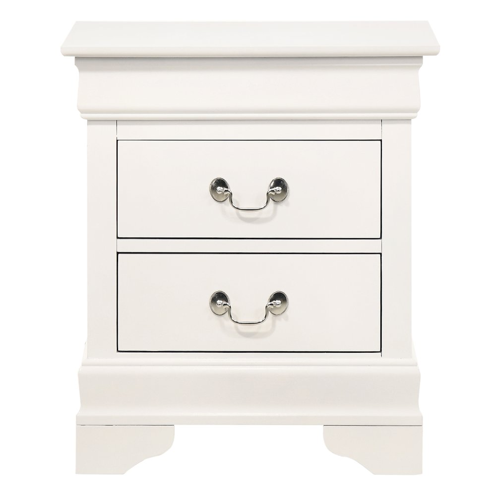 Glory Furniture LouisPhillipe Night Stand in White Color. Picture 2