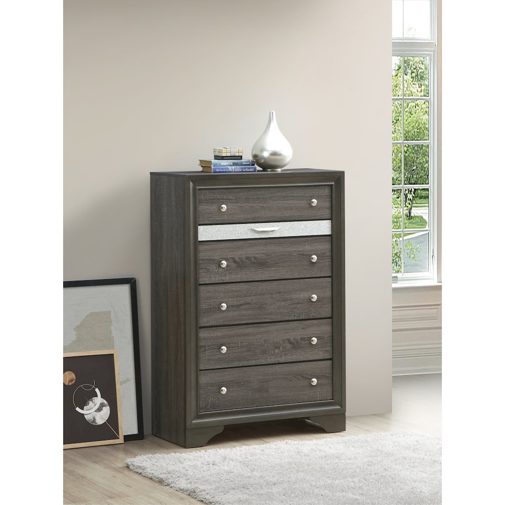 Glory Furniture Madrid Chest in Gray Color. Picture 6