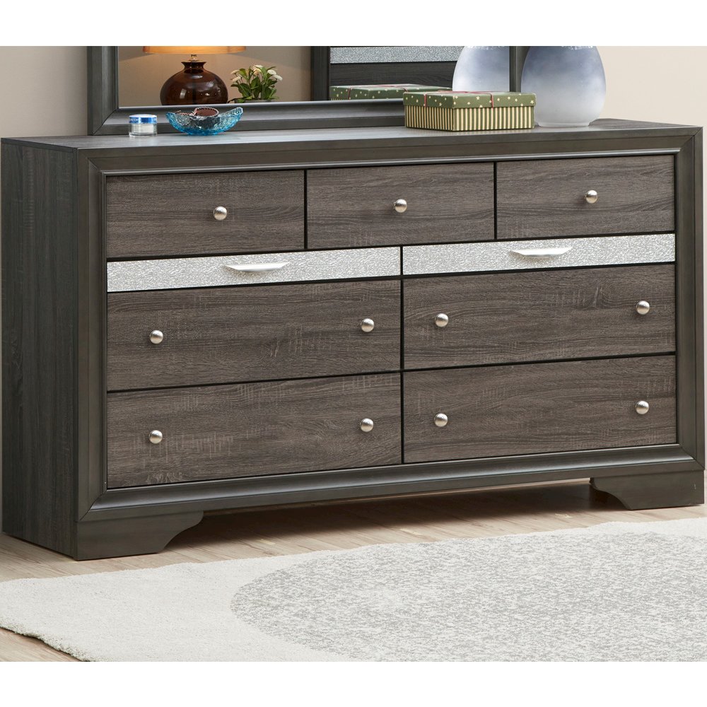 Glory Furniture Madrid Dresser in Gray Color. Picture 8