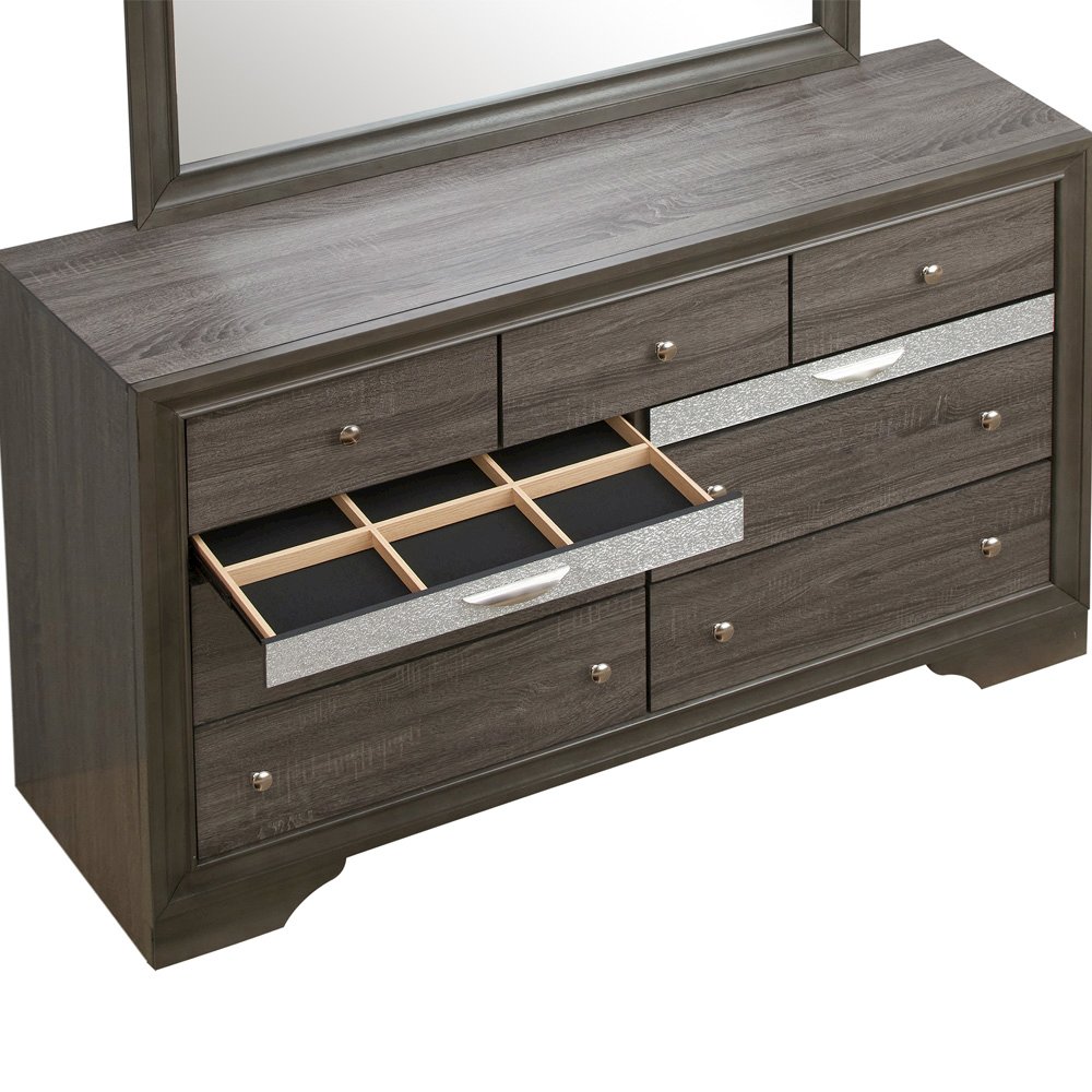 Glory Furniture Madrid Dresser in Gray Color. Picture 2
