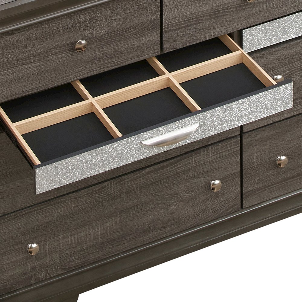 Glory Furniture Madrid Dresser in Gray Color. Picture 5