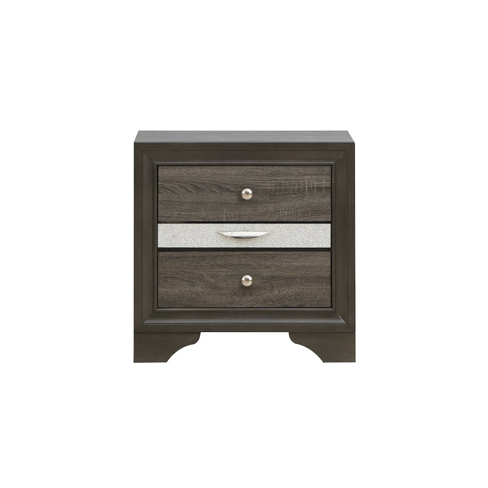 Glory Furniture Madrid Nightstand in Gray Color. Picture 2