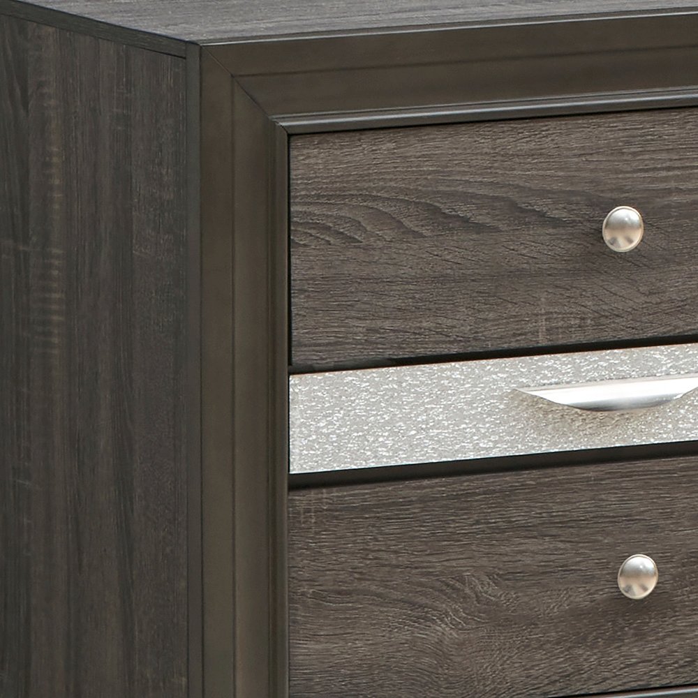 Glory Furniture Madrid Nightstand in Gray Color. Picture 5