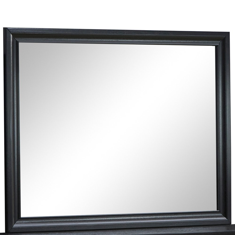 Glory Furniture Madrid Mirror in Black Color. Picture 1