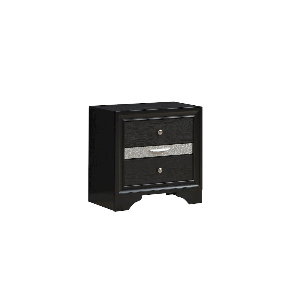 Glory Furniture Madrid Nightstand in Black Color. Picture 1