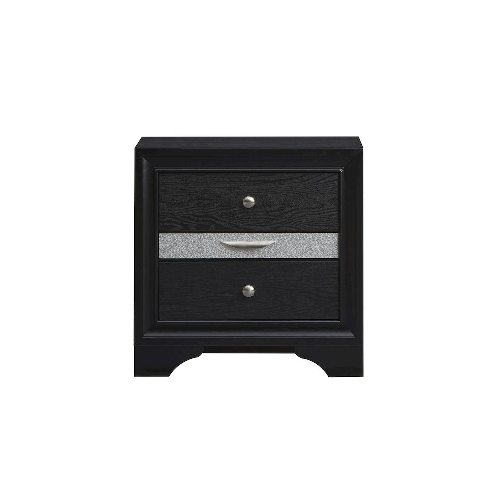 Glory Furniture Madrid Nightstand in Black Color. Picture 2