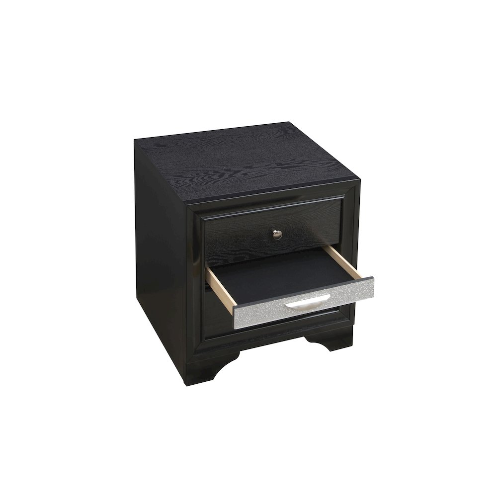 Glory Furniture Madrid Nightstand in Black Color. Picture 3