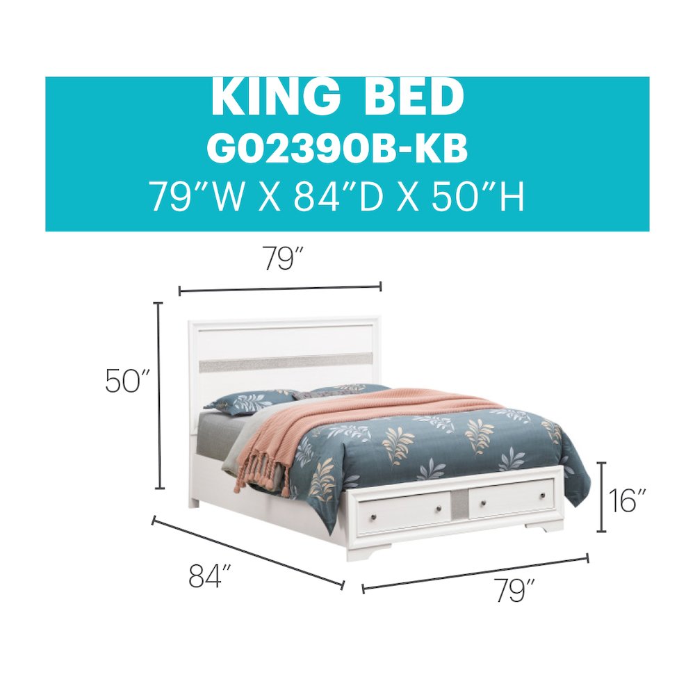 Glory Furniture Madrid King Bed in  Color. Picture 9