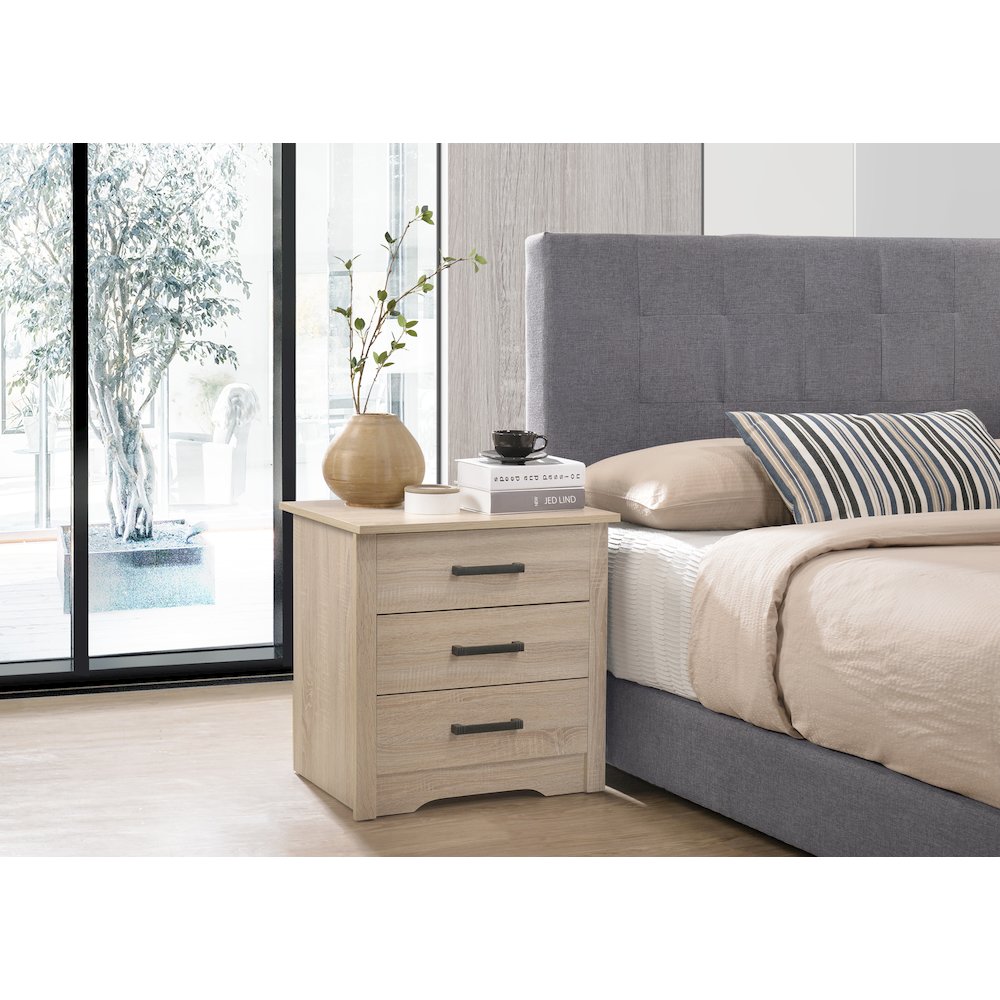 Glory Furniture Hudson Nightstand in Sandle Wood Color. Picture 8