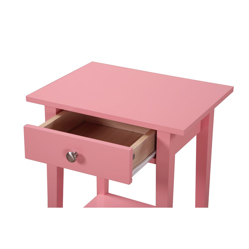 Glory Furniture Dalton Nightstand in Pink Color. Picture 3