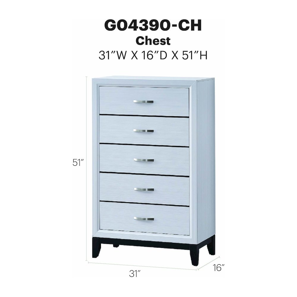 Contemporary Glasgow Chest , White. Picture 11