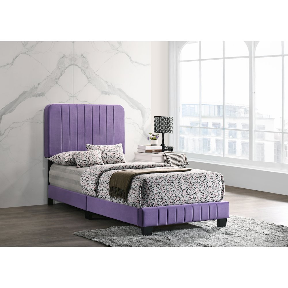 Glory Furniture Lodi Twin Bed in Purple Color. Picture 5