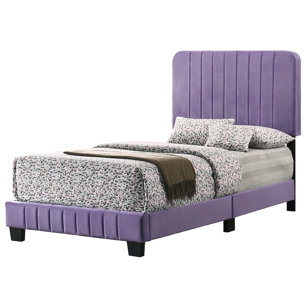 Glory Furniture Lodi Twin Bed in Purple Color. Picture 1