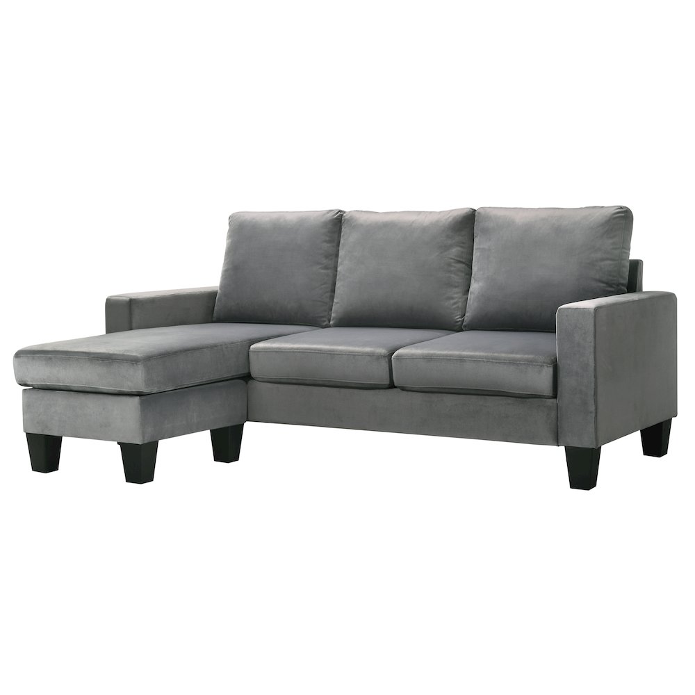 Glory Furniture Jessica Sofa Chaise in Gray Color. Picture 1