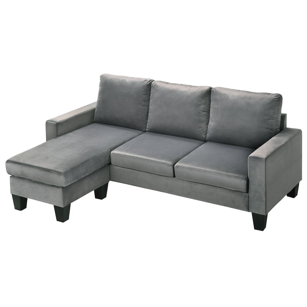 Glory Furniture Jessica Sofa Chaise in Gray Color. Picture 3