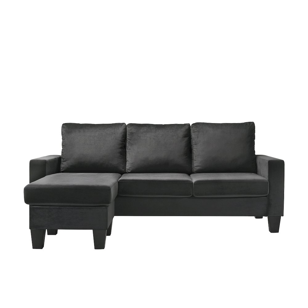 Glory Furniture Jessica Sofa Chaise in Black Color. Picture 2