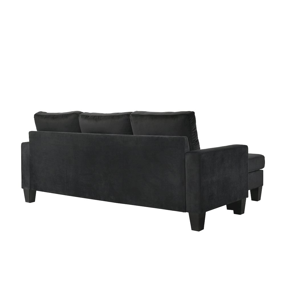 Glory Furniture Jessica Sofa Chaise in Black Color. Picture 4