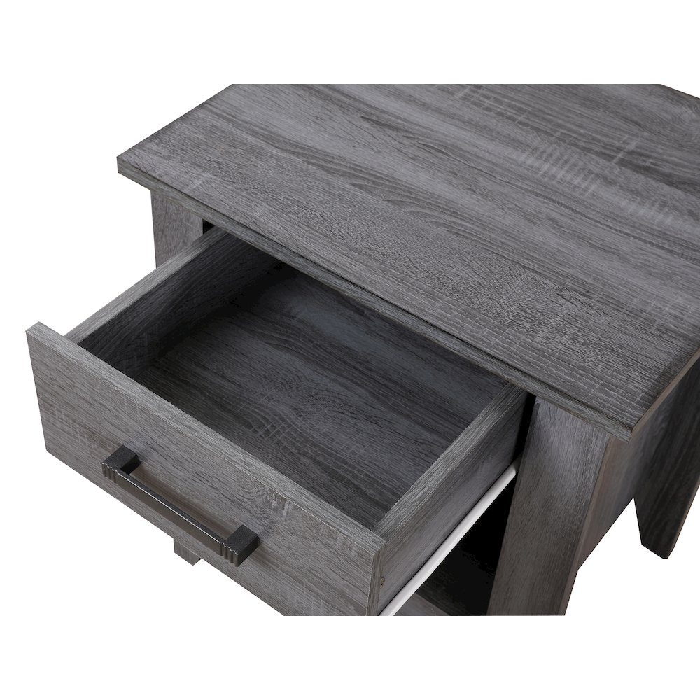 Glory Furniture Lennox Nightstand in Gray Color. Picture 3