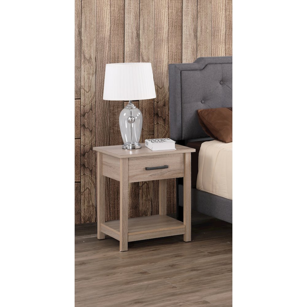 Glory Furniture Salem Nightstand in Sandle Wood Color. Picture 7