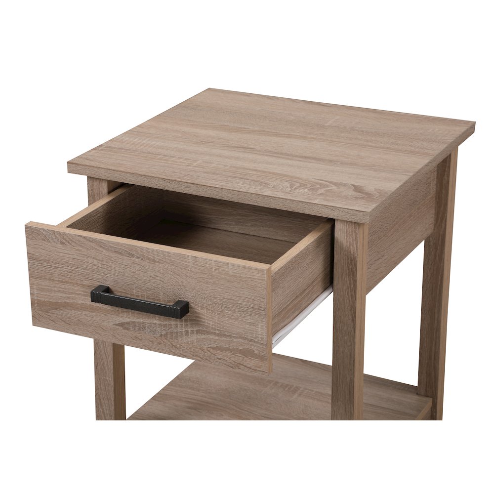 Glory Furniture Salem Nightstand in Sandle Wood Color. Picture 3