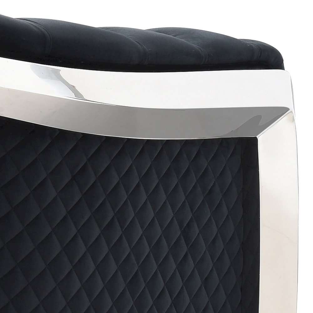 Glory Furniture Sapphire Loveseat in Black Color. Picture 7