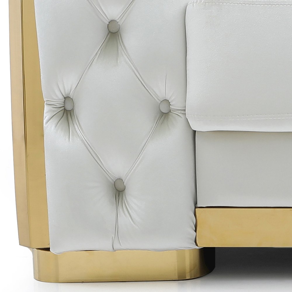 Glory Furniture Lexi Loveseat in Ivory Color. Picture 5