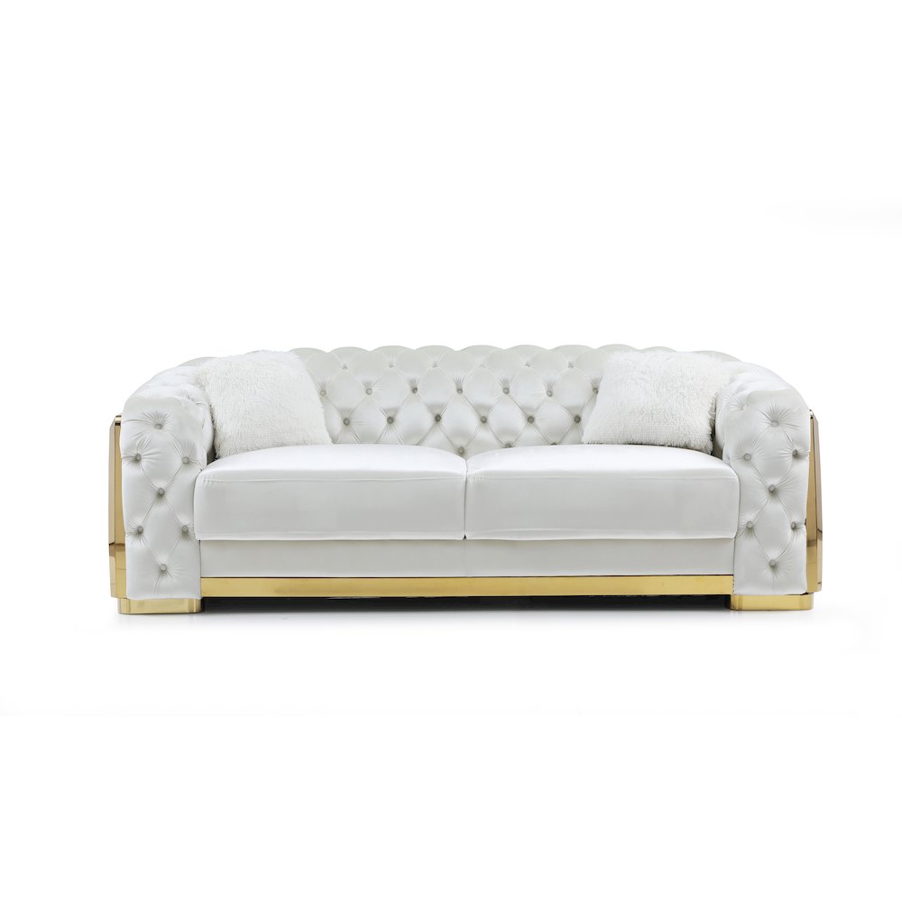 Glory Furniture Lexi Sofa in Ivory Color. Picture 1
