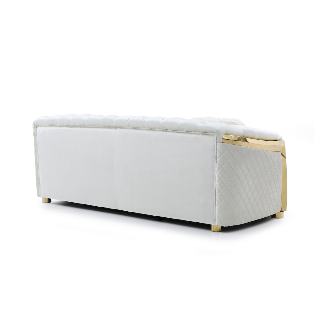 Glory Furniture Lexi Sofa in Ivory Color. Picture 4