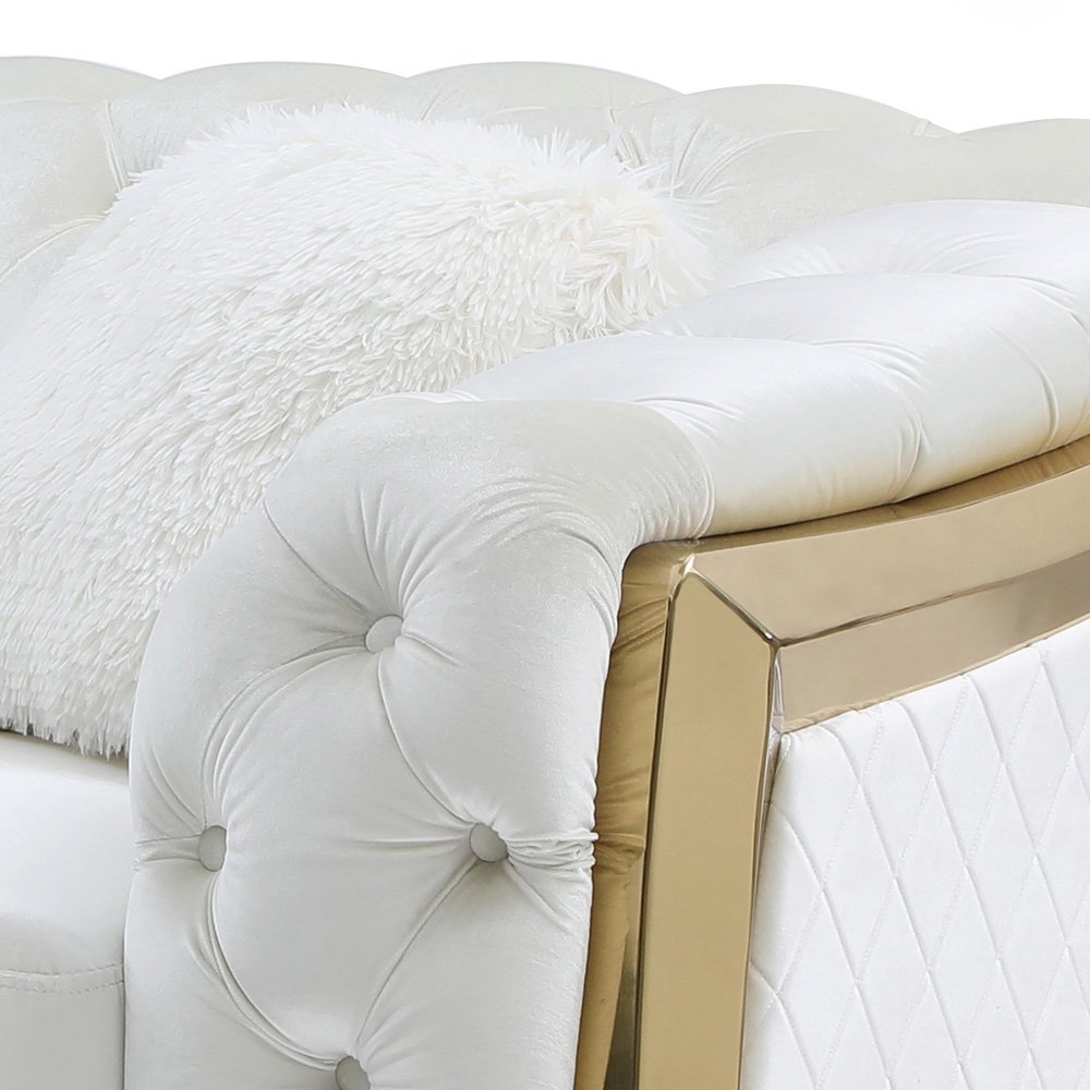 Glory Furniture Lexi Sofa in Ivory Color. Picture 7