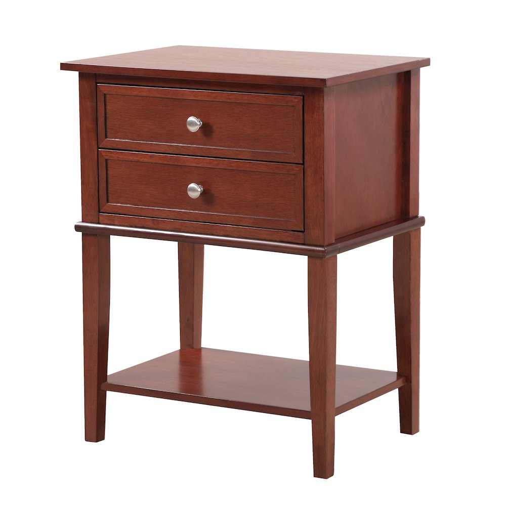 Glory Furniture Newton Nightstand in Cherry Color. Picture 1