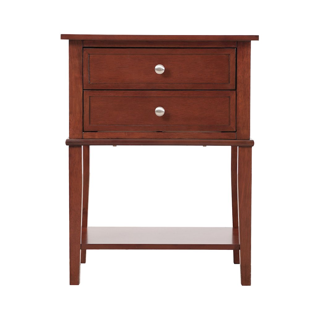 Glory Furniture Newton Nightstand in Cherry Color. Picture 2