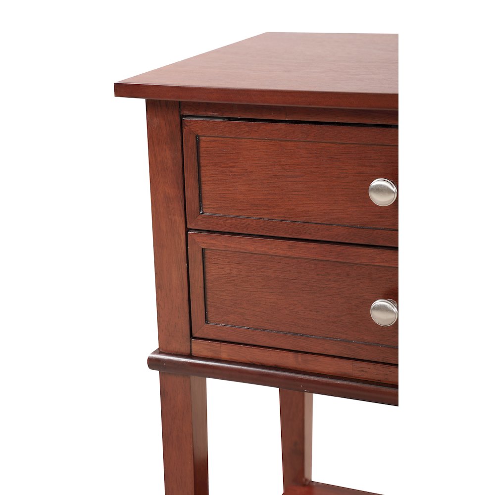 Glory Furniture Newton Nightstand in Cherry Color. Picture 6