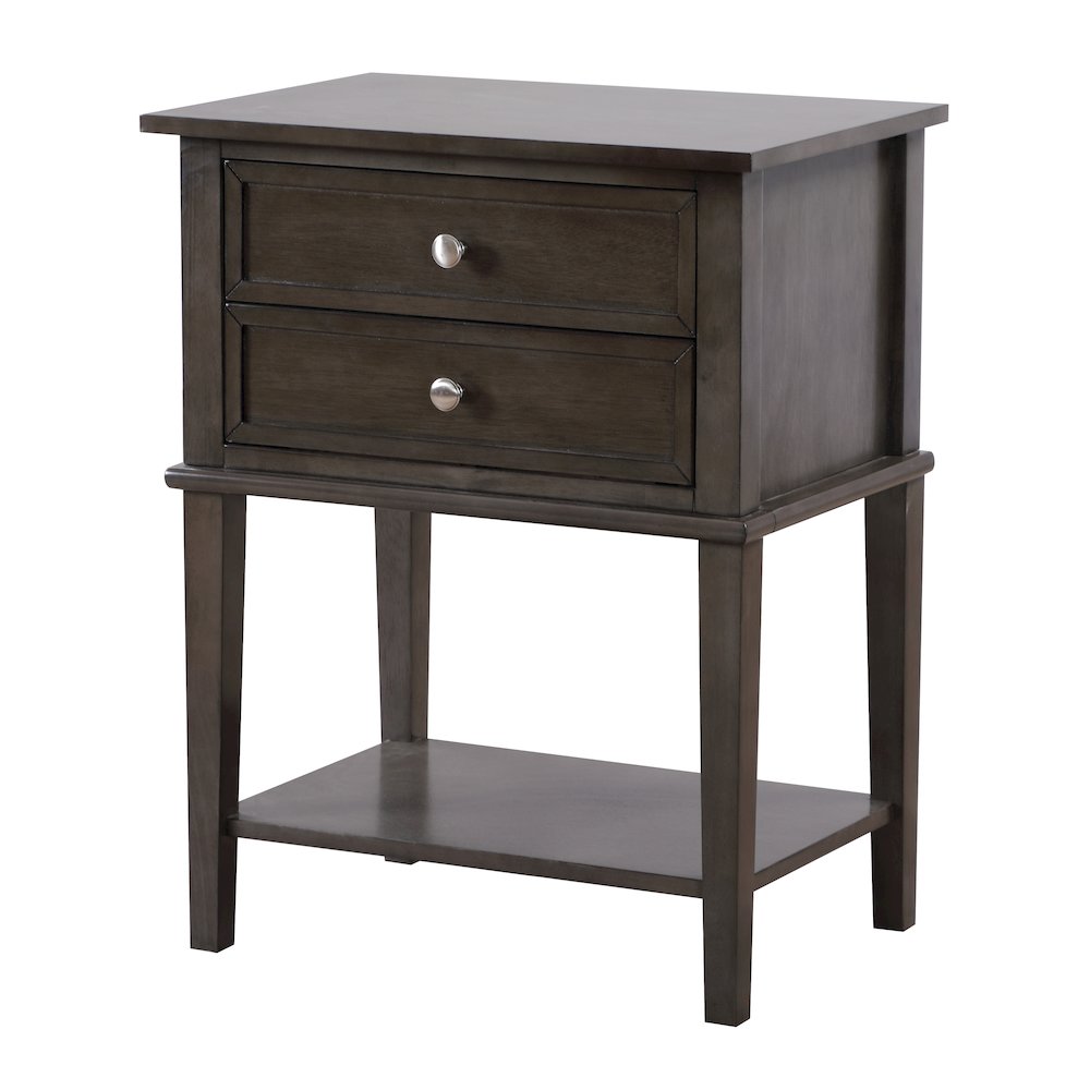 Glory Furniture Newton Nightstand in Gray Color. Picture 1