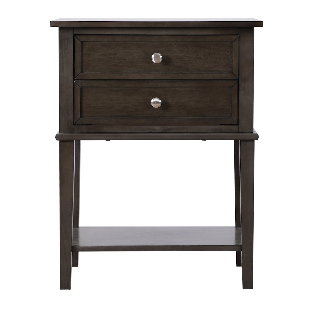 Glory Furniture Newton Nightstand in Gray Color. Picture 2