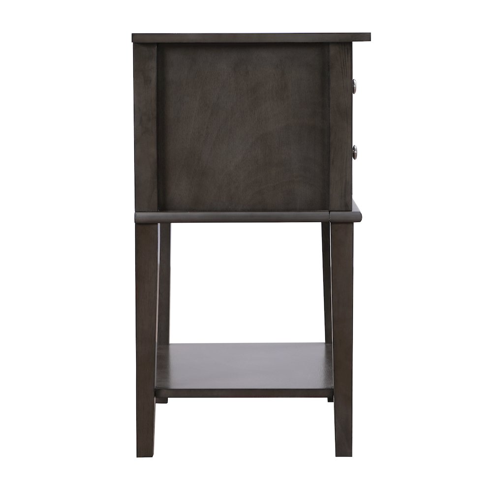 Glory Furniture Newton Nightstand in Gray Color. Picture 5