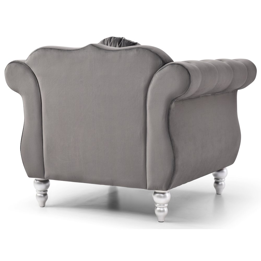 Glory Furniture Hollywood Accent Chair in Dark Gray Color. Picture 4
