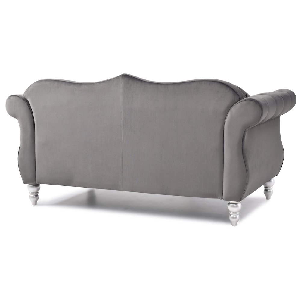 Glory Furniture Hollywood Loveseat in Dark Gray Color. Picture 4