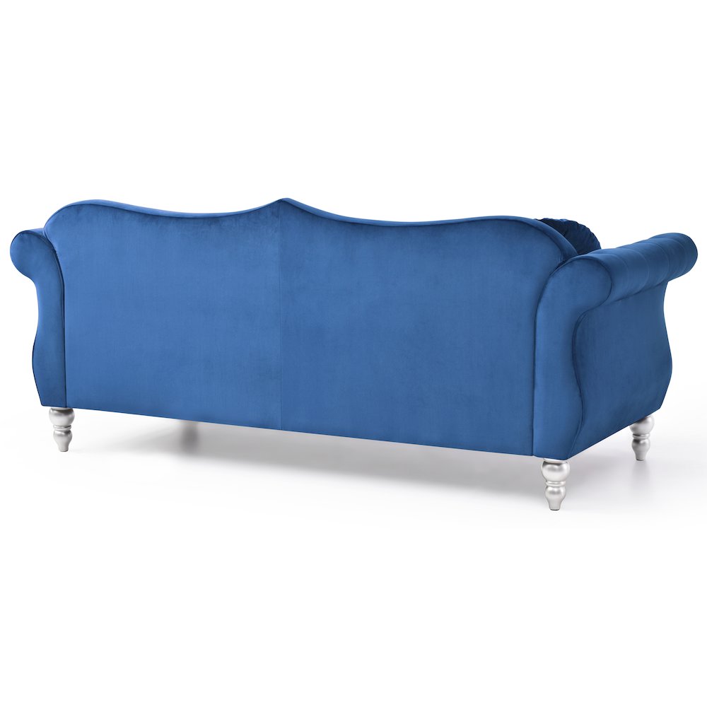 Glory Furniture Hollywood Sofa in Navy Blue Color. Picture 4