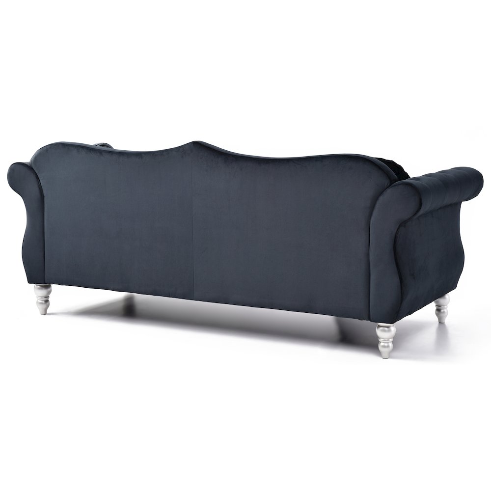 Glory Furniture Hollywood Sofa in Black Color. Picture 4